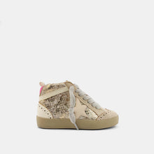 Load image into Gallery viewer, Paulina Toddler Sneakers- Gold Snake
