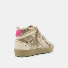 Load image into Gallery viewer, Paulina Toddler Sneakers- Gold Snake
